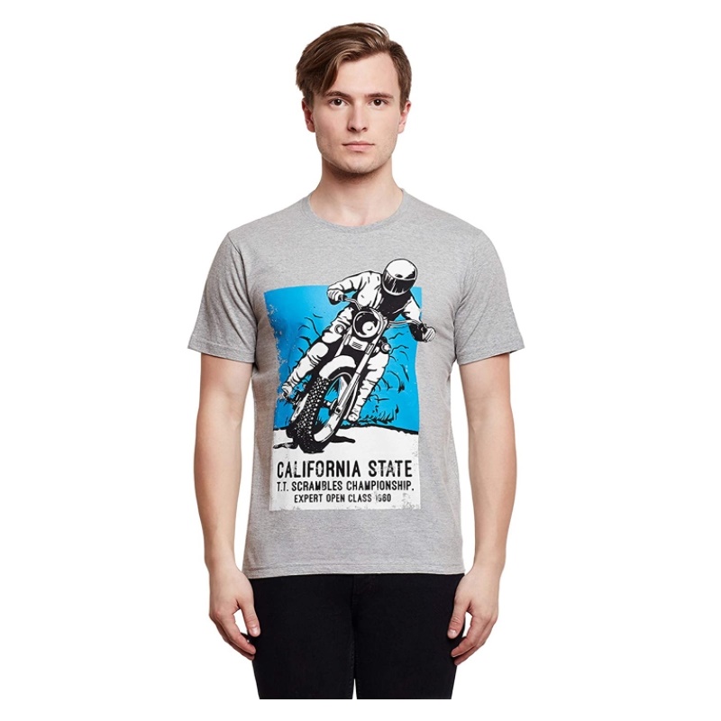 칼리포스터 그레이 반팔 티셔츠-1