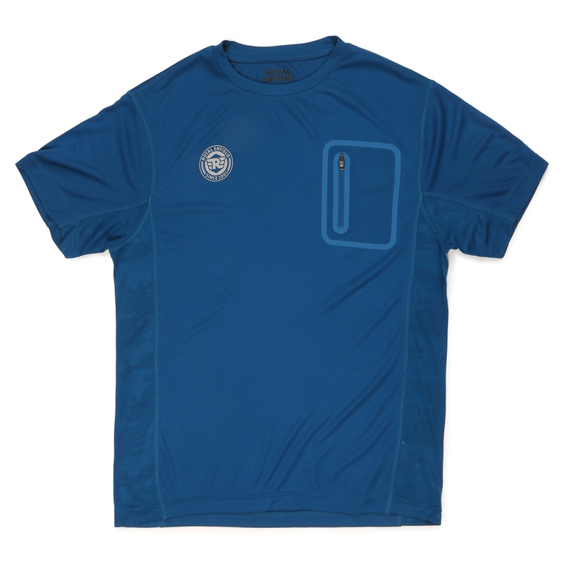 로얄 심리스 블루 티셔츠-1