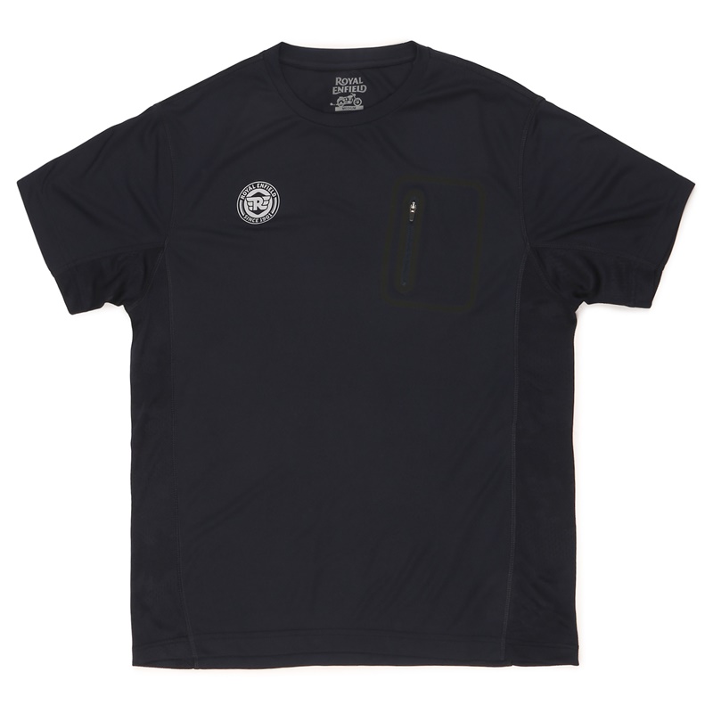 로얄 심리스 블랙 티셔츠-1