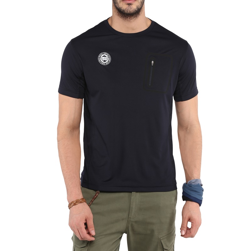 로얄 심리스 블랙 티셔츠-2