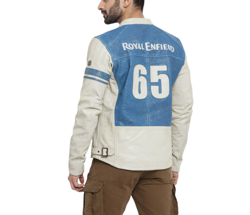 RE 65 블루 가죽 재킷 -4