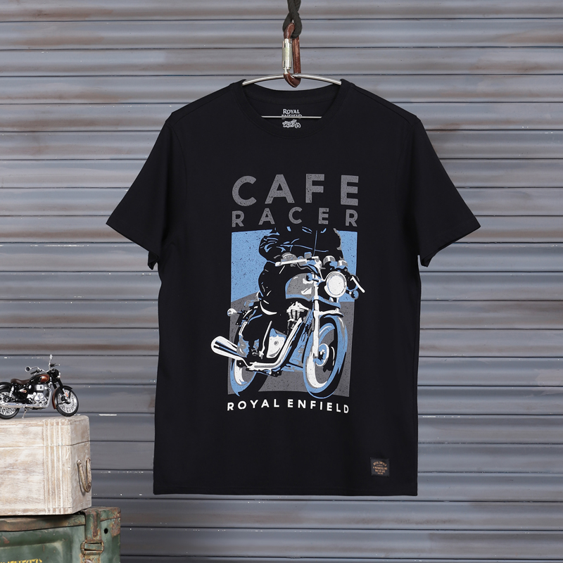 카페 레이서 블랙 티셔츠 -1