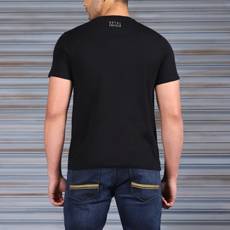 로얄 레이스드 블랙 티셔츠 -2